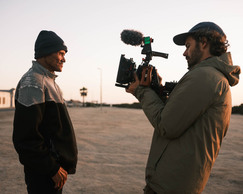 Director Arthur Neumeier busy with filming for "Out of mined".