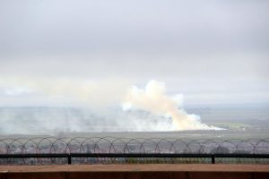 Stortingsterrein brand
