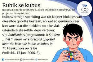 WOORD VAN DIE WEEK | Wat op aarde is ‘Rubik se kubus’?