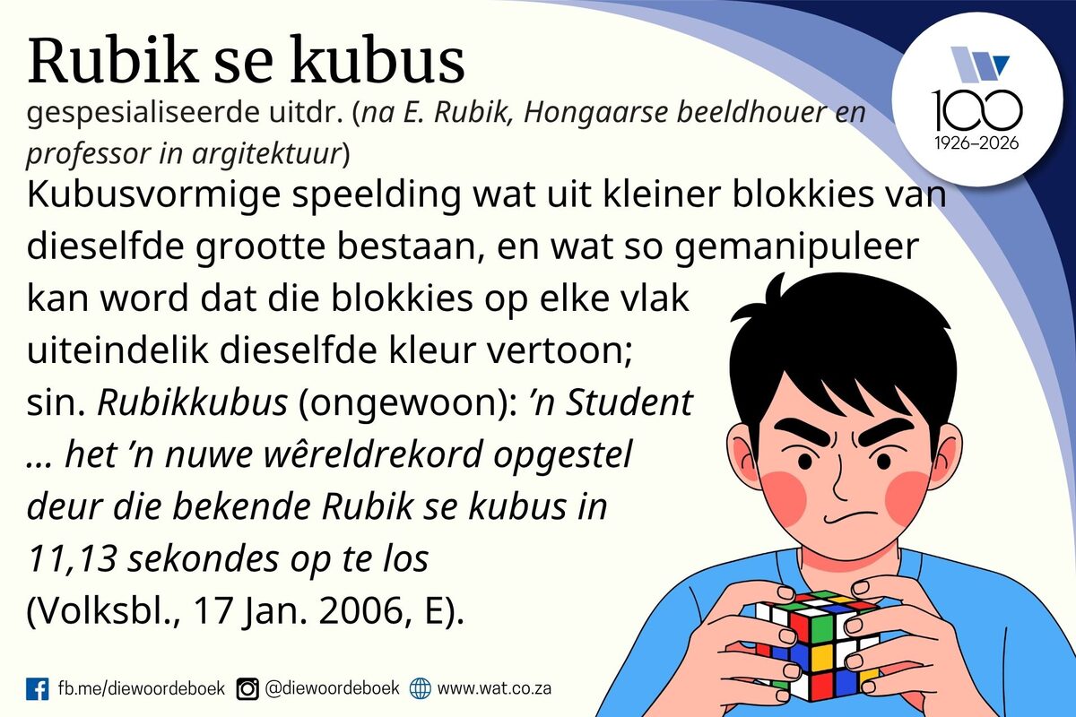 WOORD VAN DIE WEEK | Wat op aarde is ‘Rubik se kubus’?