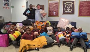 Jurie Hayes recieves blankets