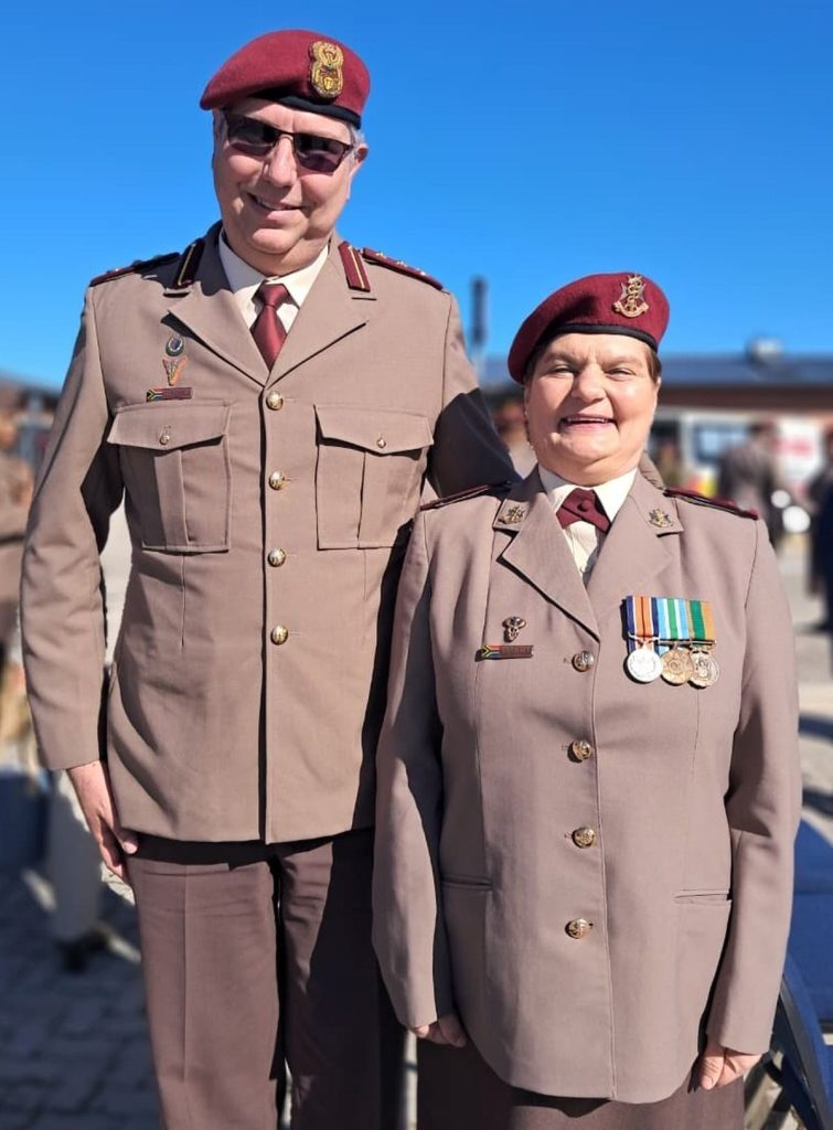 Colonel Johann Claassen with Major Diana Thiart of the West Coast.