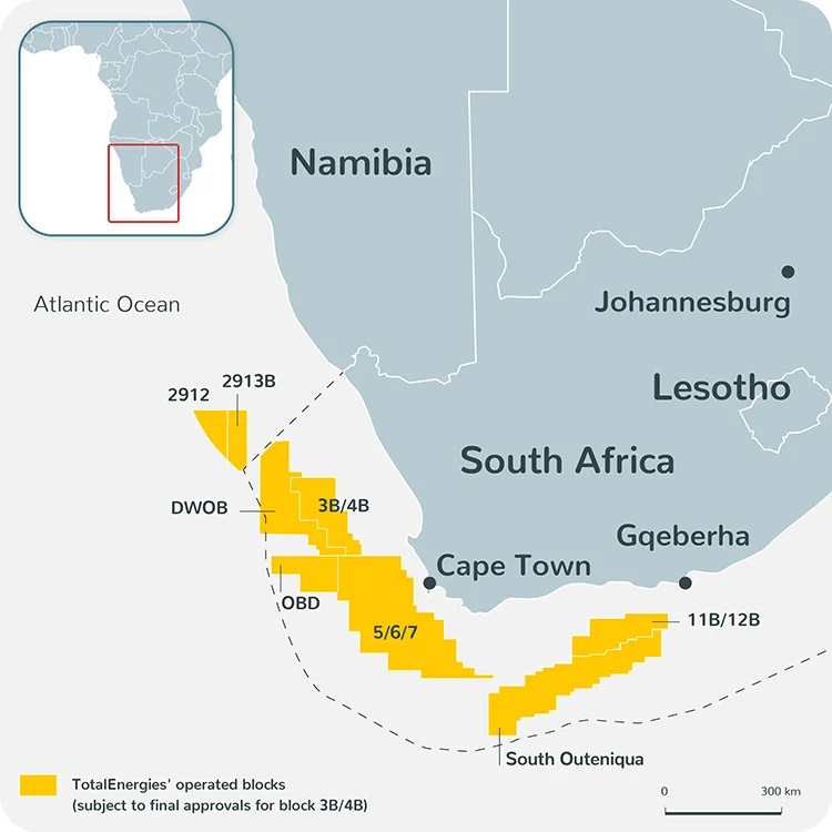 TotalEnergies' operated blocks. IMAGE: TotalEnergies