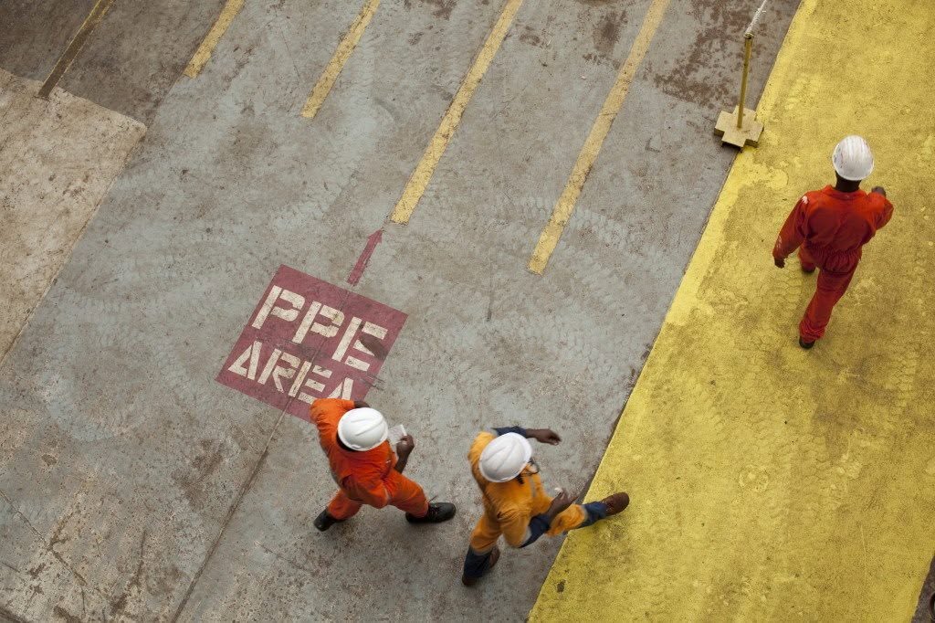 Oil rig workers. PHOTO: TotalEnergies