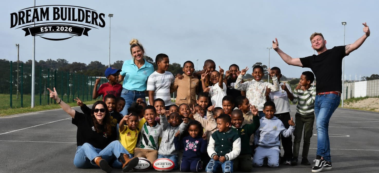 Dream Builders South Africa ondersteun kinders deur sport en gemeenskapsprojekte.