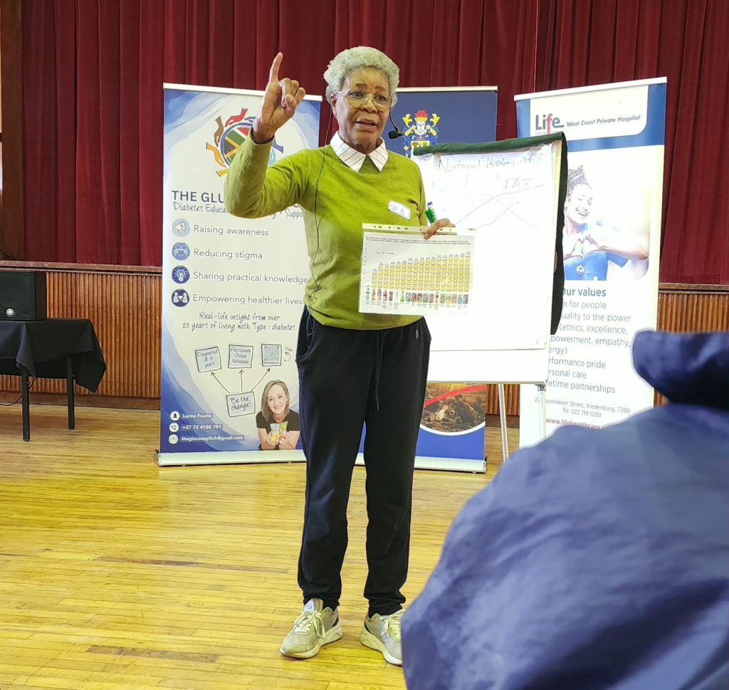 sr Buyelwa Majikela-Dlangamandla van Groote Schuur Hospitaal praat oor die gevare van te veel suiker.