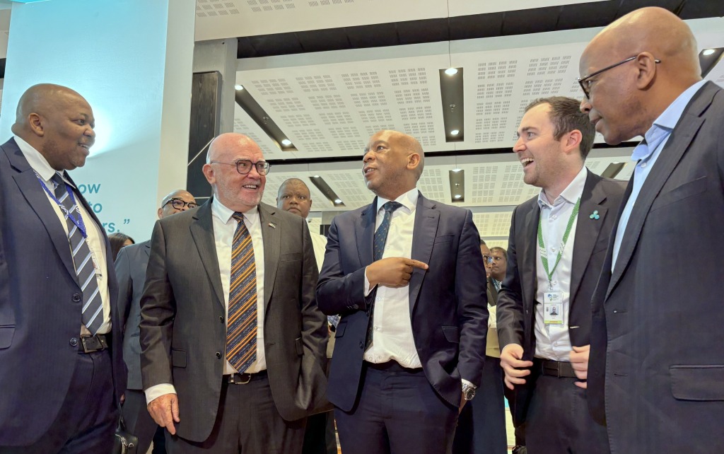 From left to right are Dan Marokane, Paschal Phelan, Dr Kgosientsho Ramokgopa, Blair Phelan and Mteto Nyati.