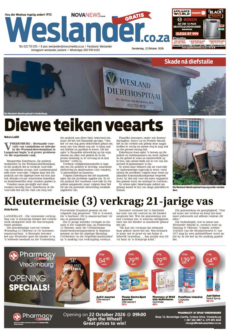 Weslander E-Edition – 22 October 2026