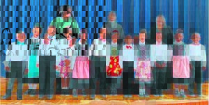 Dansers dans dat stof staan