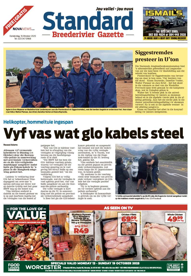Standard Breederivier Gazette – E-edition – 16 October 2025