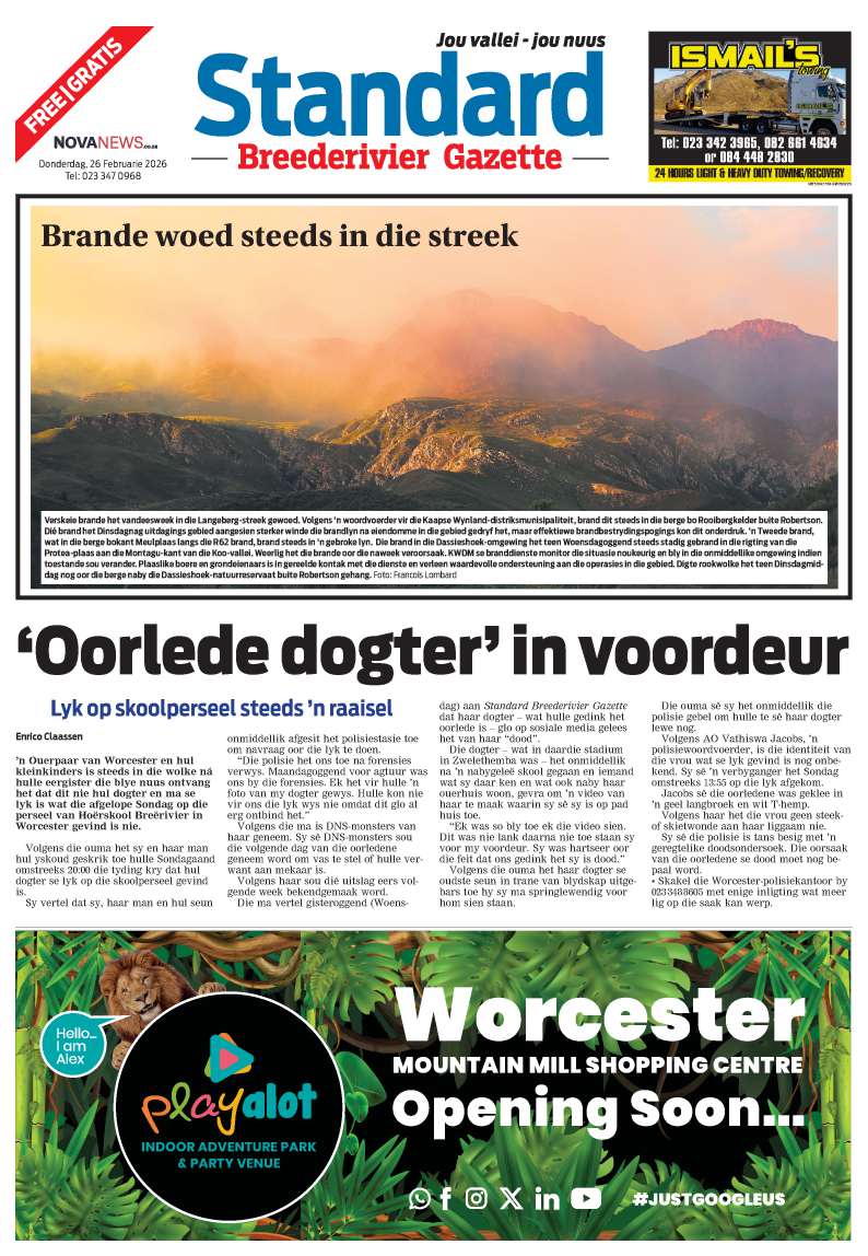 Standard Breederivier Gazette – 26 February 2026