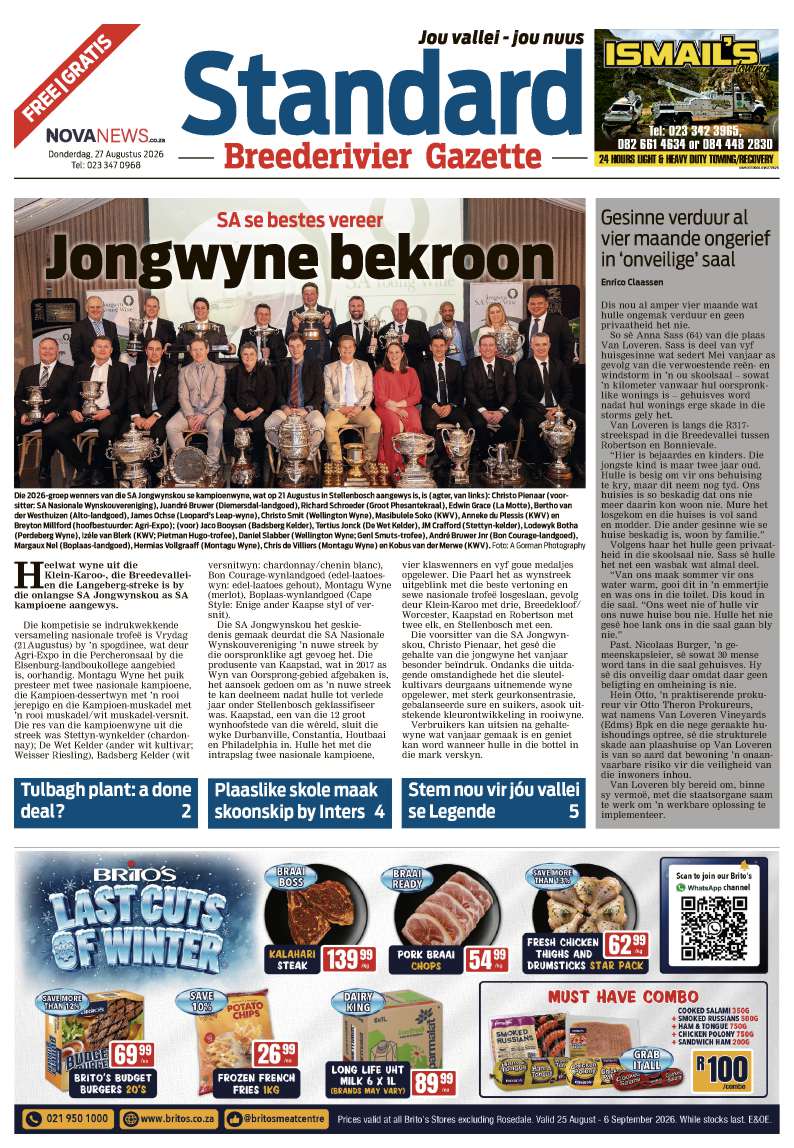 Standard Breederivier Gazette – E-edition – 27 August 2026
