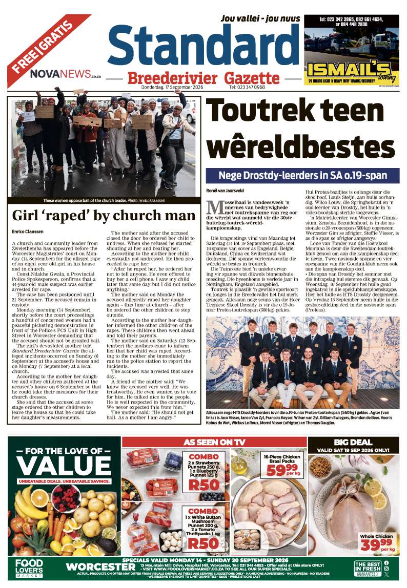 Standard Breederivier Gazette – E-edition – 17 September 2026