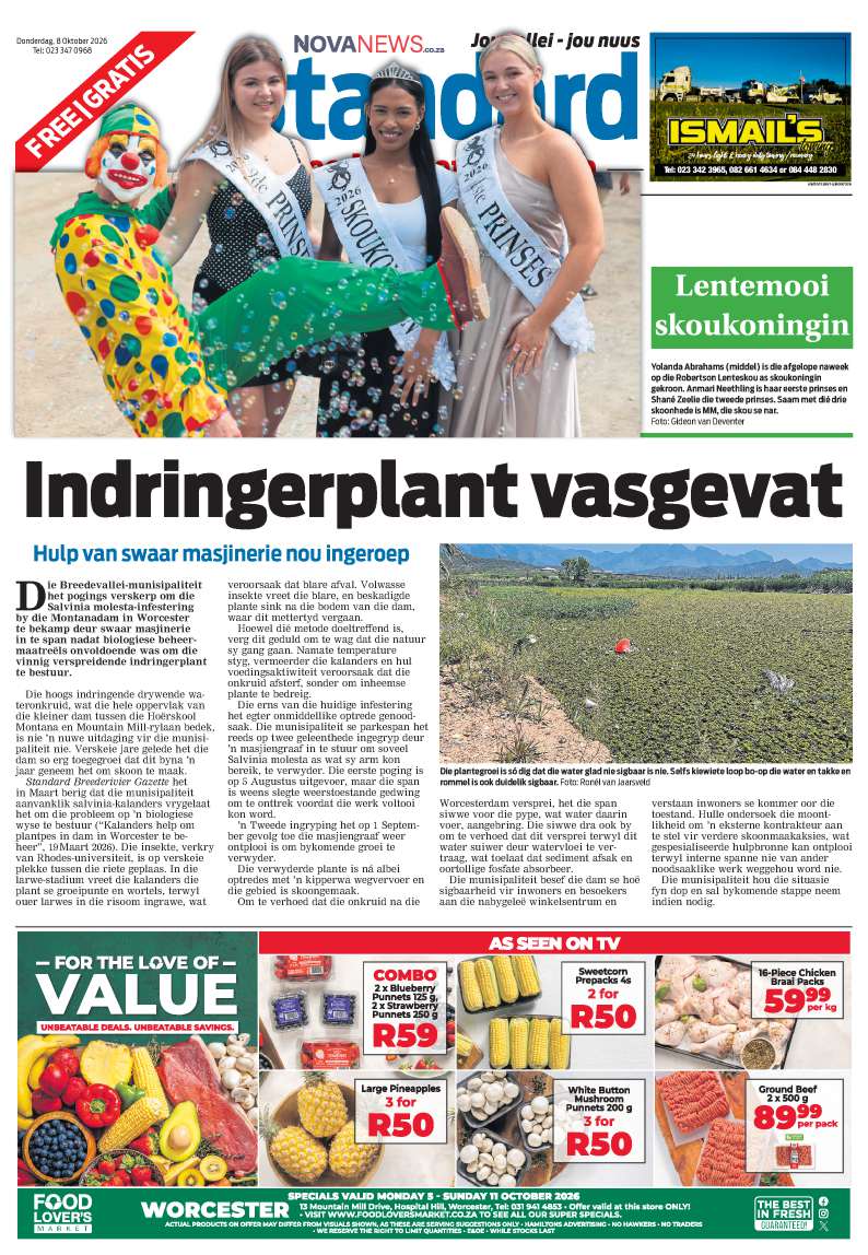 Standard Breederivier Gazette – E-edition – 8 October 2026