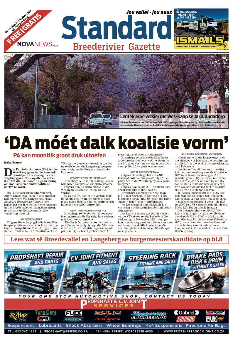 Standard Breederivier Gazette -E-edition – 29 October 2026