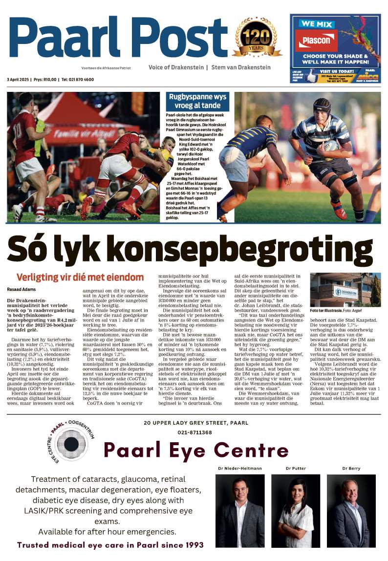 Paarl Post E-edition 3 April 2025