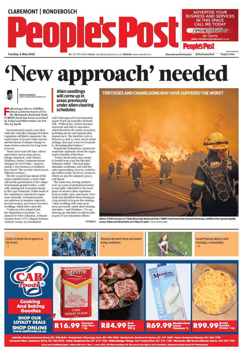 People’s Post Claremont / Rondebosch E-Edition – 6 May 2025