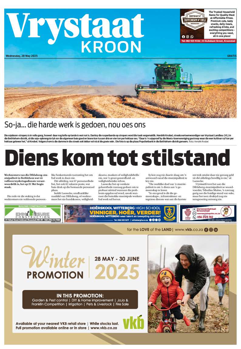 VrystaatKroon E-edition 28 May 2025