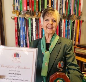 Sheila Joseph (83) van Durbanville verwerf  haar SA-kleure in atletiek