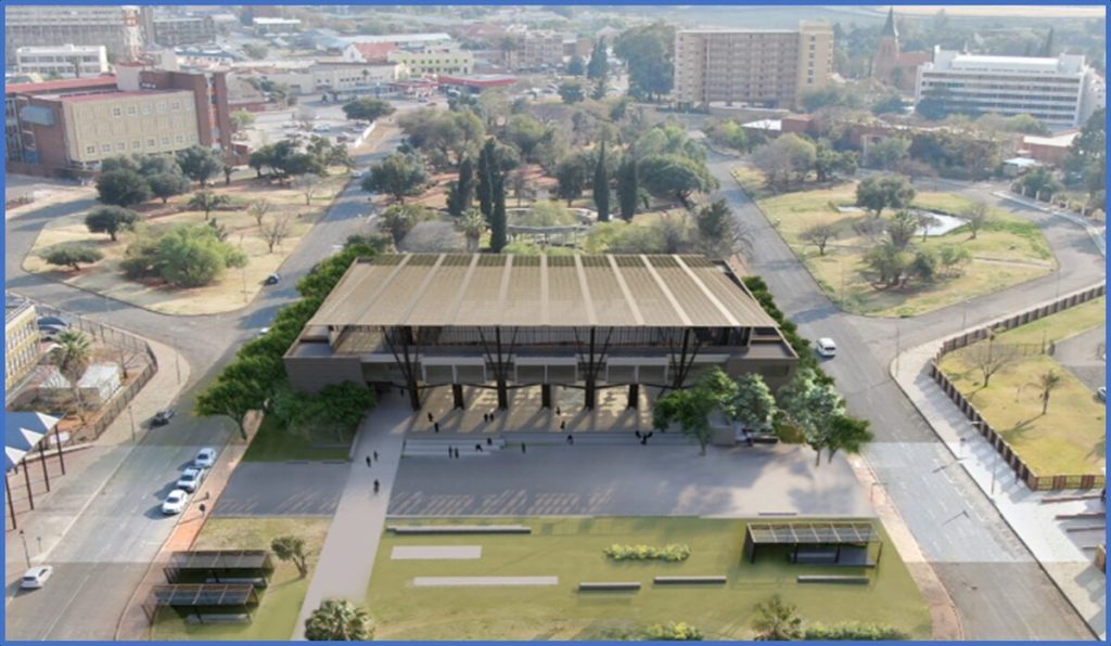 Voorstelling van botaniese tuin in Kimberley. 