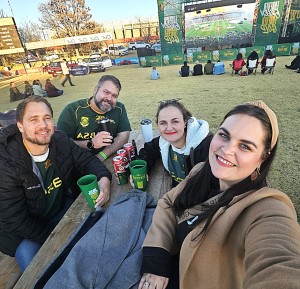 Supporters gather at Boktown for the Springboks’ epic battle for dominance against Italy