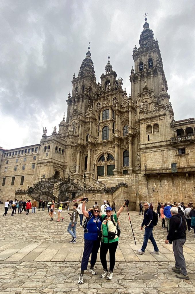 Louise Theron, chief executive of the Tygerberg Hospital Children's Trust, and her friend Leone Malan in Spain.