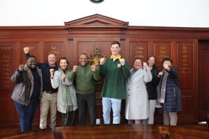 PHOTOS | Junior Boks captain visits Stellenbosch mayor after World Rugby championship win