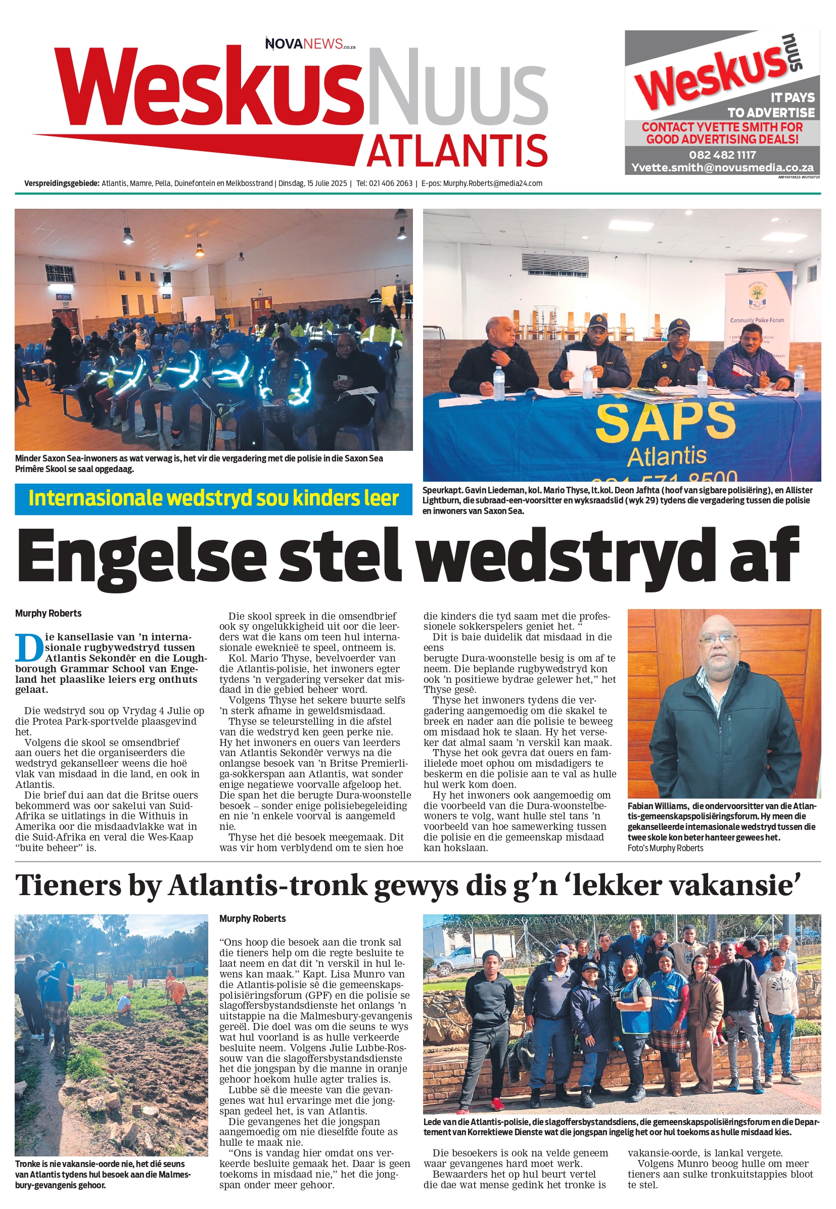 Weskus Nuus E-Edition – 15 July 2025