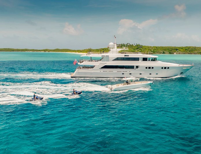 The superyacht Far From It where Paige Bell was employed. (Picture: yachtcharterfleet.com)