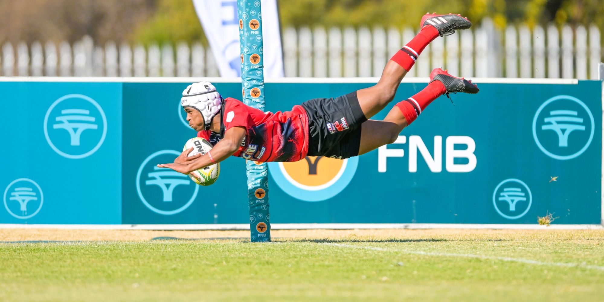 EPRU player dives over the line during the Craven week