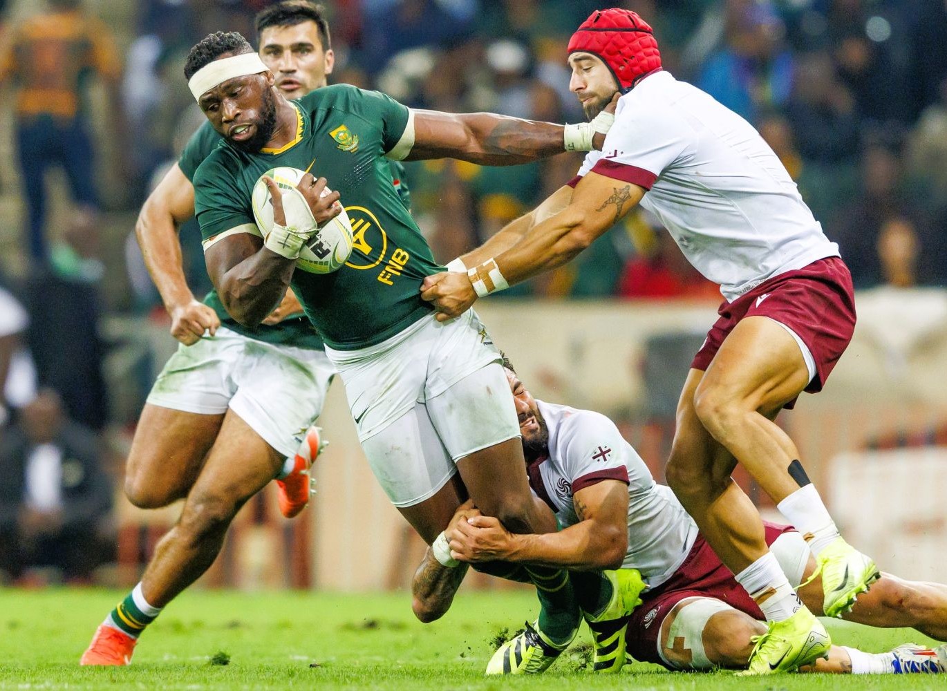 Springbok captain Siya Kolisi will be out of action for four weeks following a knee injury sustained during South Africa’s shocking 38-22 defeat to Australia in Johannesburg, head coach Rassie Erasmus confirmed on Monday.