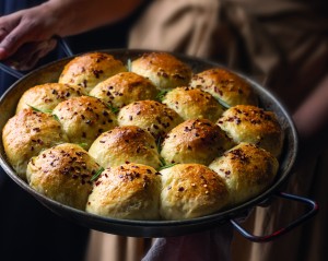 Kim Bagley’s cheesy garlic and rosemary buns