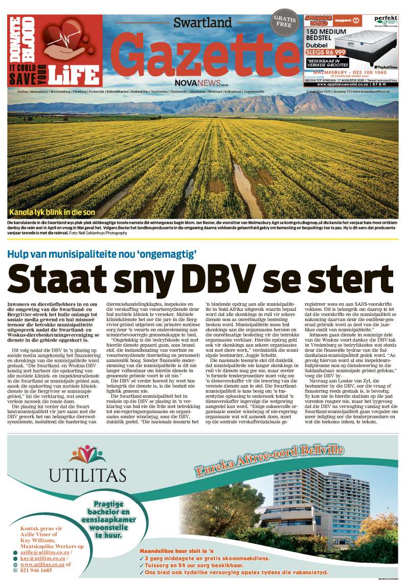Swartland Gazette Digital Newspaper Cover