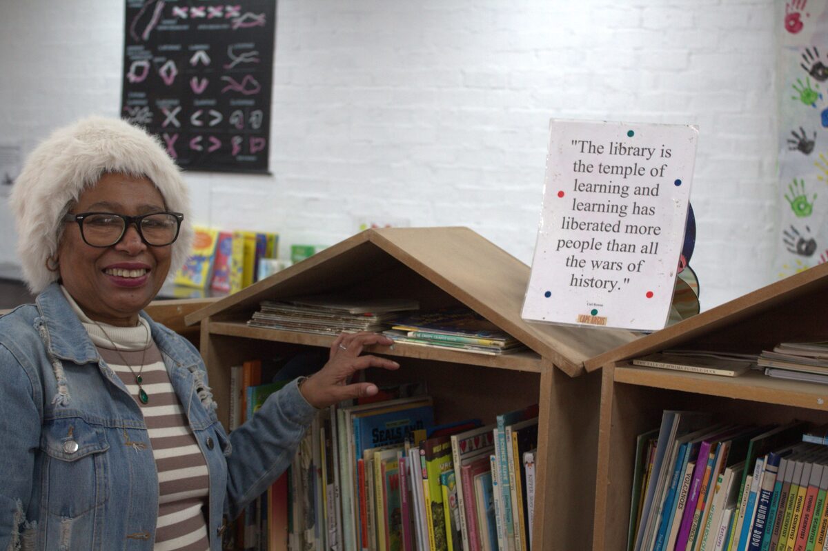 Retiree builds library and fosters love or reading at Portland Primary