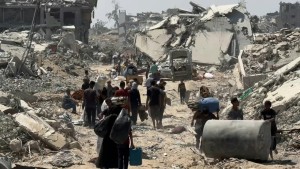 Israel flattens high-rise as it tells Gaza City residents to flee