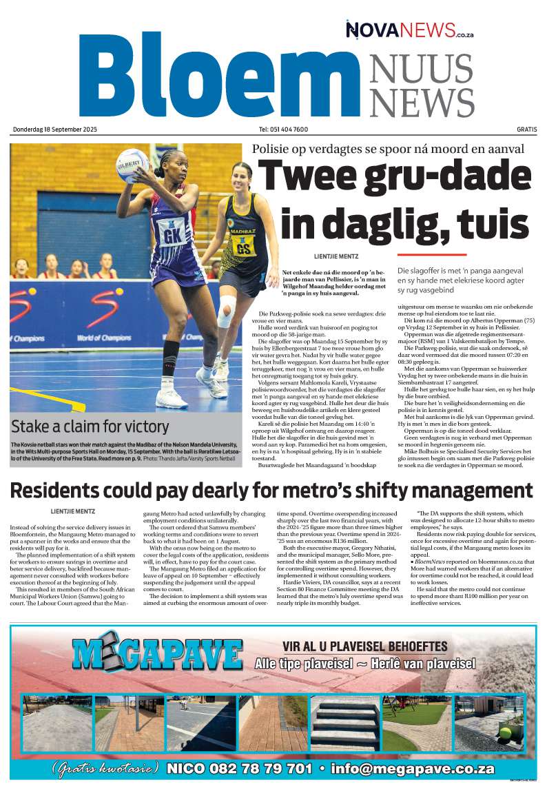 BloemNuus – E-edition – 18 September 2025