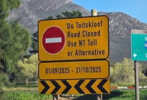 Bergpas gesluit vir herstelwerk