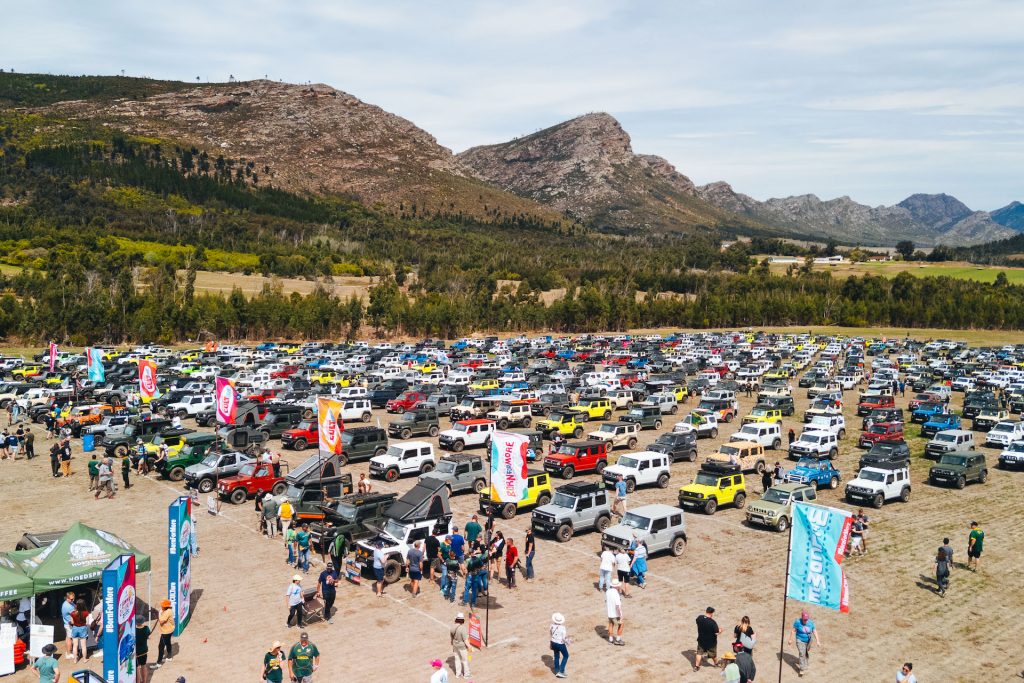 More than 1 000 Suzuki Jimny owners and enthusiasts gathered at Louvain Guest Farm near Oudtshoors last weekend, setting a new Guinness World Record while celebrating the iconic 4x4 vehicle at the second annual Jimny Gathering.