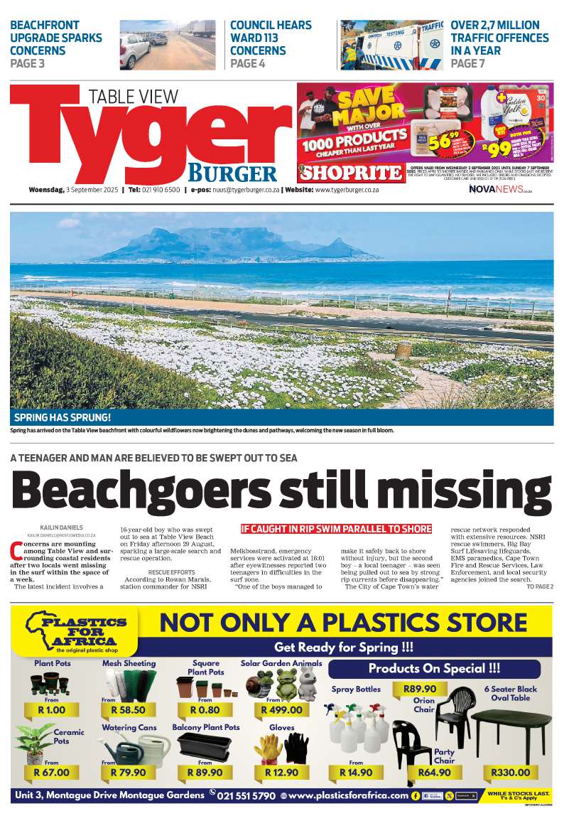 TygerBurger Table View E-Edition 3 September 2025