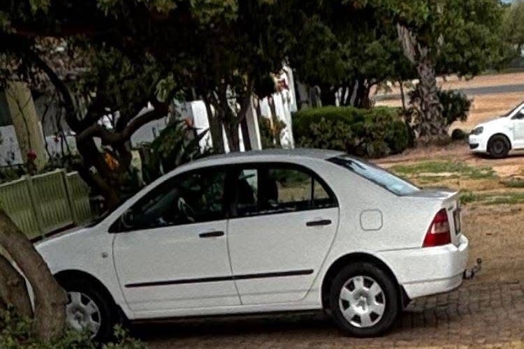 Die wit 2005 Toyota Corollla met die registrasienommer CN 10412. Foto: Verskaf