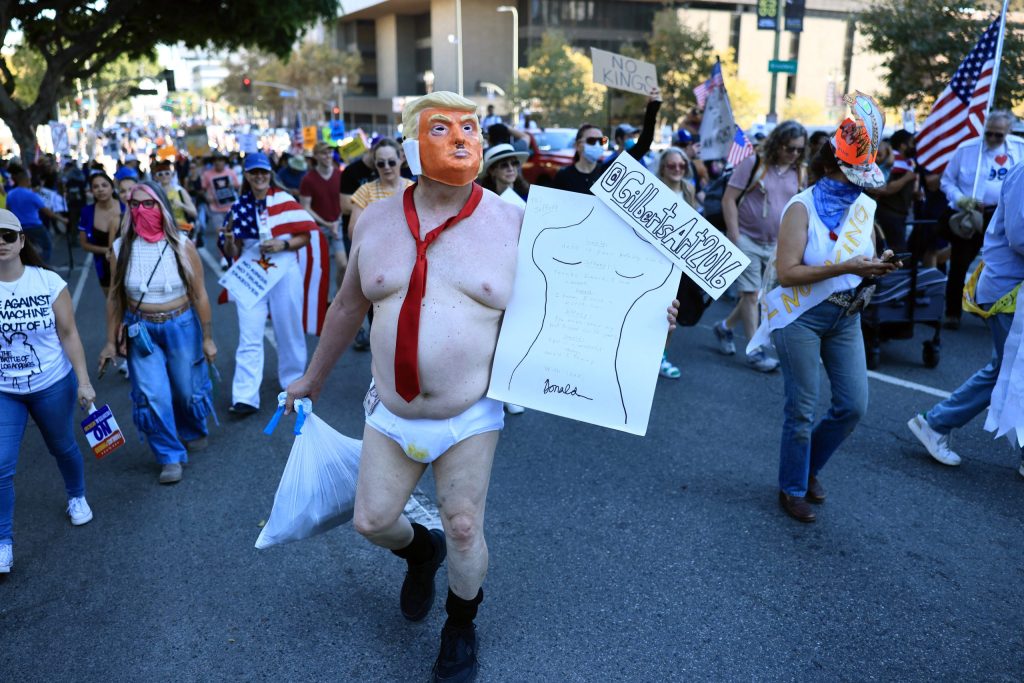 Huge crowds took to the streets in all 50 US states at “No Kings” protests on Saturday, venting anger over President Donald Trump’s hardline policies, while Republicans ridiculed them as “Hate America” rallies.