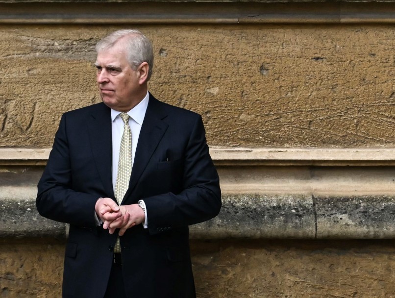 A sullen former prince Andrew.