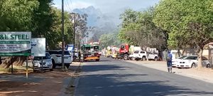 Firefighters battle blaze in Hex Industrial