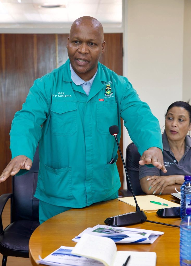 The captain of the sinking ship, Thanduxolo Khalipha, executive Mayor of Matjhabeng