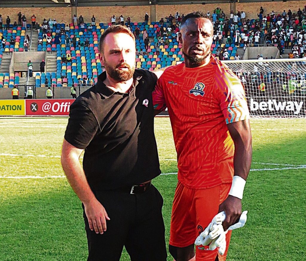 The Gallants' head coach Alexandre Lafitte (left) with captain Washington Arubi.