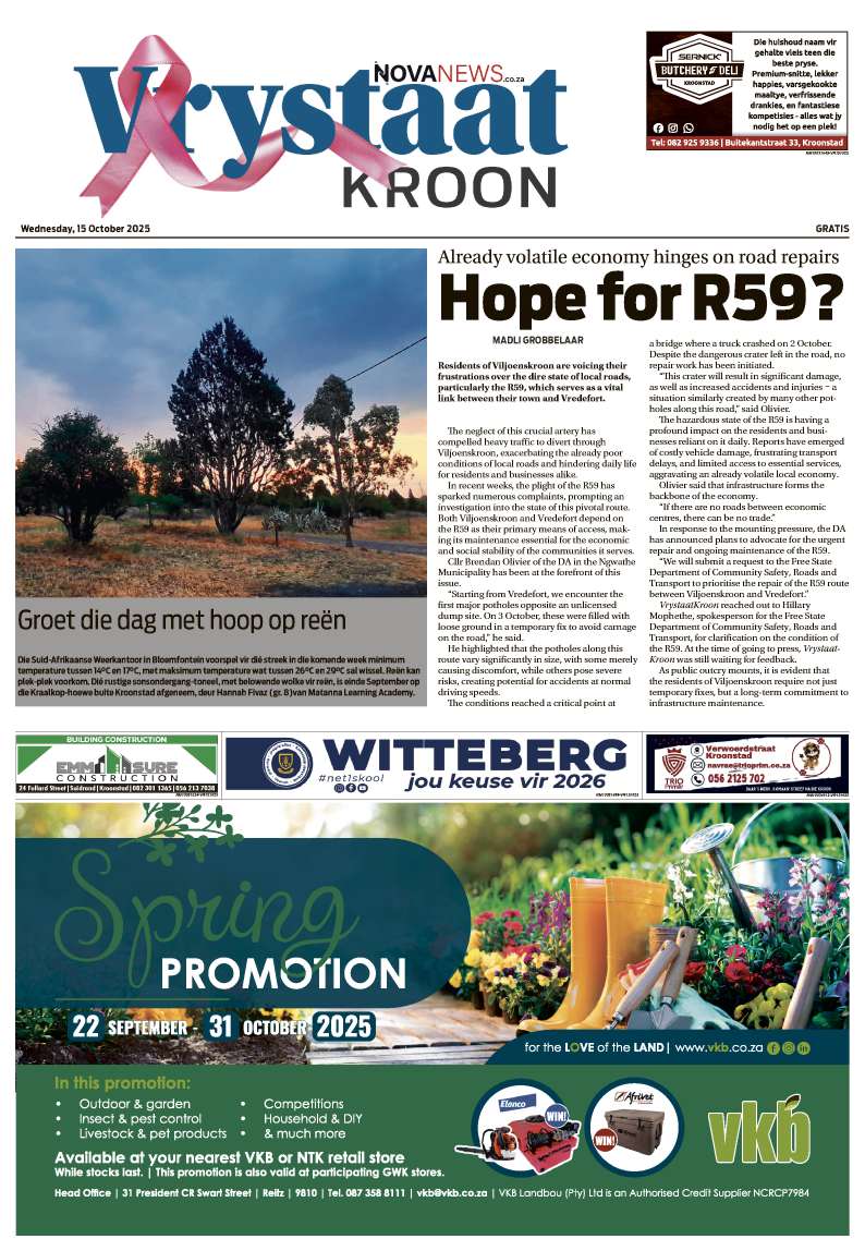 VrystaatKroon E-edition – 15 October 2025