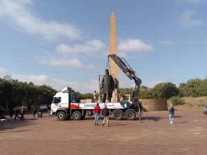 Kruger-toer kuier oggend in Bloemfontein by die Vrouemonument