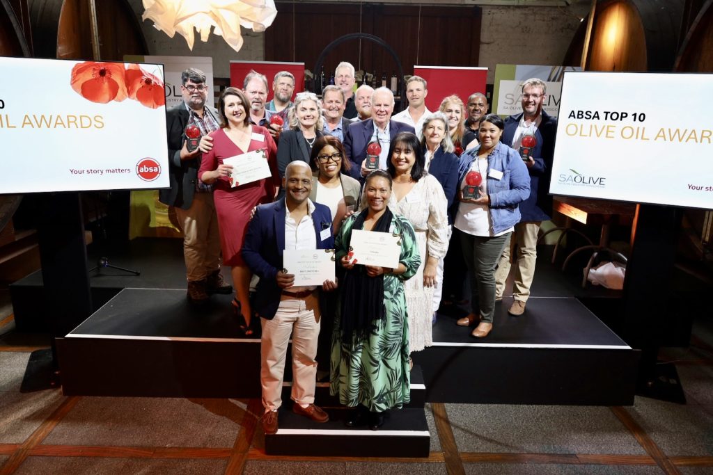 All the winners of this year's annual Absa Top 10 Olive Oil Awards. Photo: Larry English