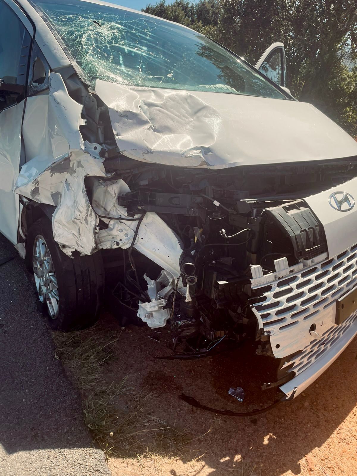 Een van die voertuie wat in die ongeluk betrokke was. Foto: Franschhoek First Responders