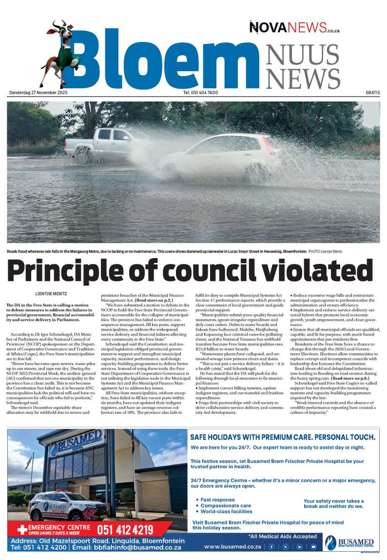 BloemNuus – E-Edition – 27 Nov 2025